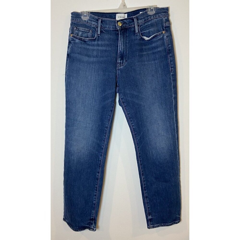 Frame Le Nouveau Straight Jeans Rodeo Blue Size 29